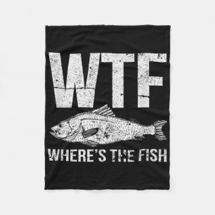 Wtf Wheres The Fish Fleece Blanket