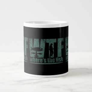 WTF Wheres The Fish Large Coffee Mug