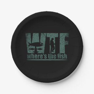 WTF Wheres The Fish Paper Plate