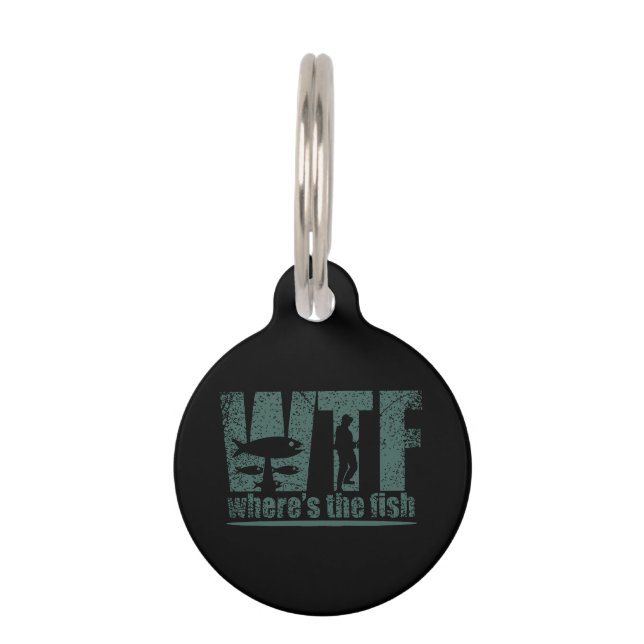 WTF Wheres The Fish Pet Tag (Front)