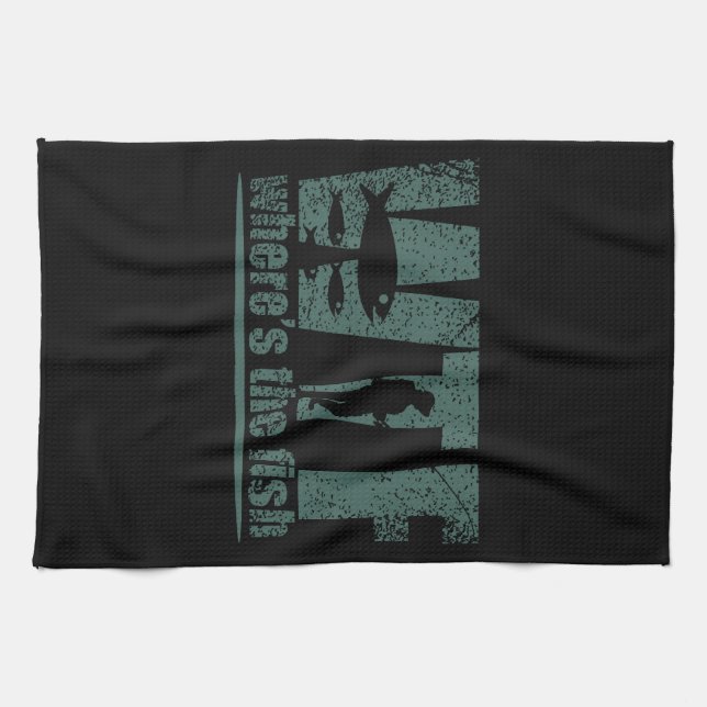 WTF Wheres The Fish Tea Towel (Horizontal)