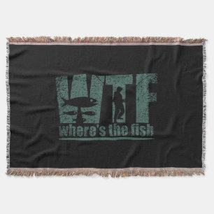 WTF Wheres The Fish Throw Blanket