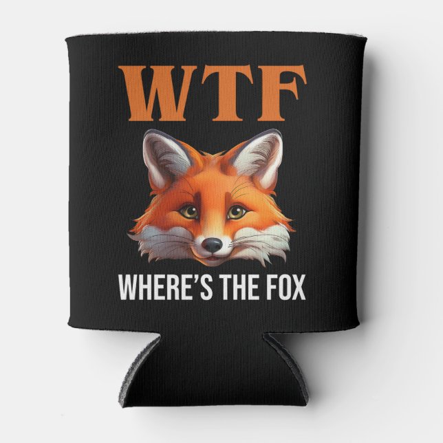 WTF - Where's The Fox Can Cooler (Front)