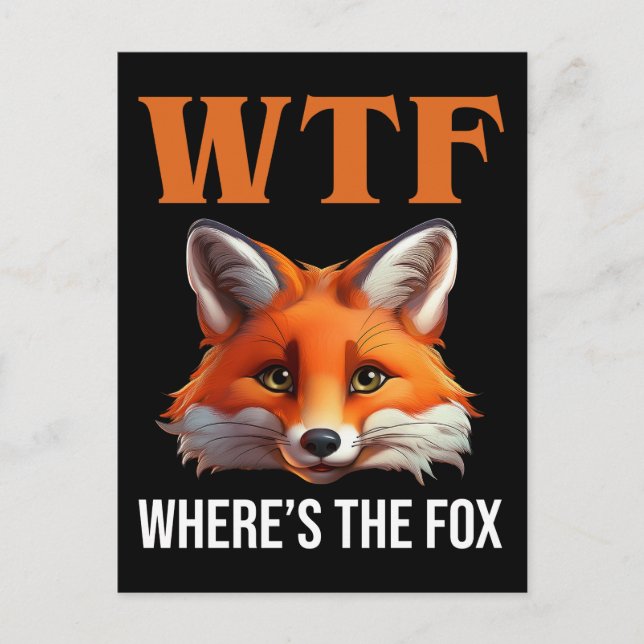 WTF - Where's The Fox Postcard (Front)