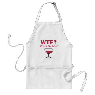 WTF? Where's The Wine? Humourous Wine Lovers Standard Apron