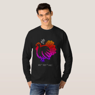 WTF Wine Turkey Family Rainbow T-Shirt