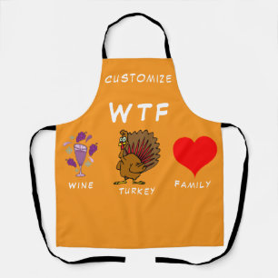 WTF Wine Turkey Family Thunder_Cove Apron