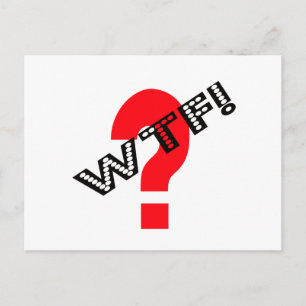 WTF With Question Mark Postcard