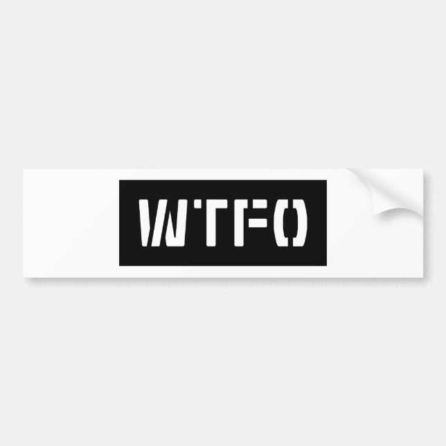 WTFO BUMPER STICKER (Front)