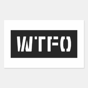 WTFO RECTANGULAR STICKER