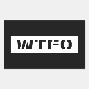 WTFO RECTANGULAR STICKER