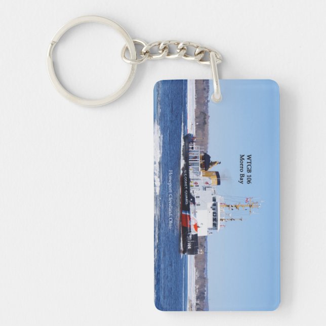 WTGB 106 Morro Bay rectangle acrylic key chain (Front)
