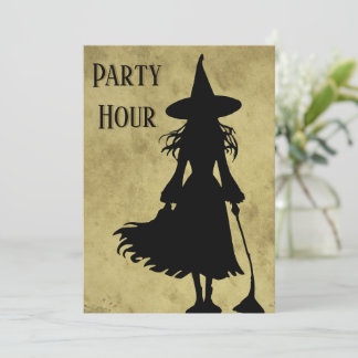 Wtichy Halloween Party Invitation