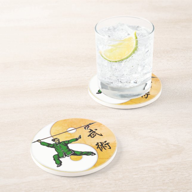 Wu Shu Sandstone Coaster (Side)
