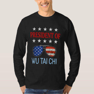 Wu Tai Chi Healing Accessories Usa Flag Therapist T-Shirt