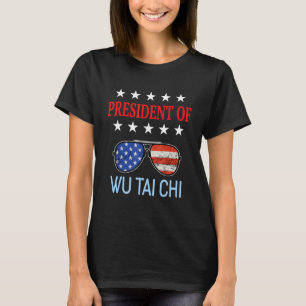 Wu Tai Chi Healing Accessories  Usa Flag Therapist T-Shirt