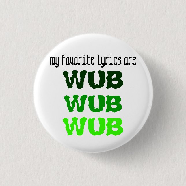 WUBIN' 3 CM ROUND BADGE (Front)