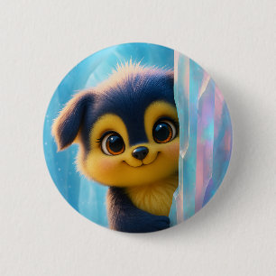 Wuffoo Molli Cute Kawaii Puppy Ice cave 6 Cm Round Badge