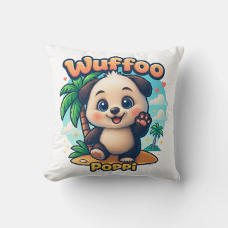 Wuffoo Poppi Cute Kawaii Puppy Tropical Island  Cushion