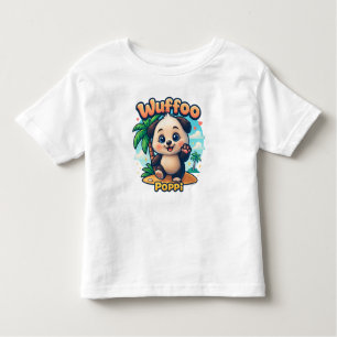 Wuffoo Poppi Cute Kawaii Puppy Tropical Island Toddler T-Shirt