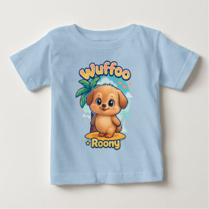 Wuffoo Roony Cute Kawaii Puppy Tropical Island  Baby T-Shirt