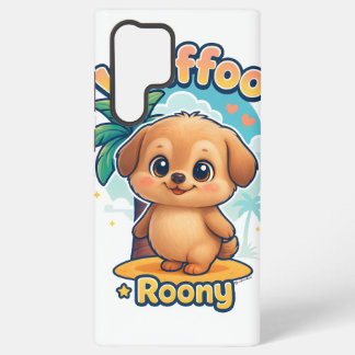 Wuffoo Roony Cute Kawaii Puppy Tropical Island  Samsung Galaxy Case