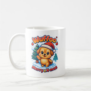 Wuffoo Roony Merry X-mas Kawaii 3D Holiday Coffee Mug
