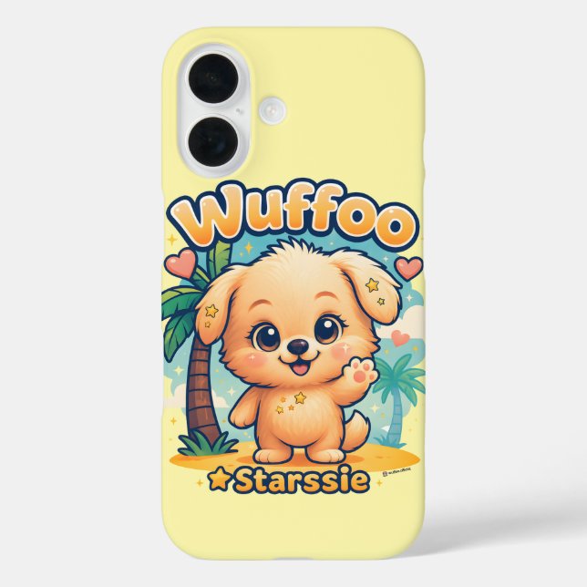 Wuffoo Starssie Kawaii Puppy Tropical Island Case-Mate iPhone Case (Back)