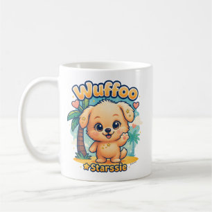 Wuffoo Starssie Kawaii Puppy Tropical Island Coffee Mug