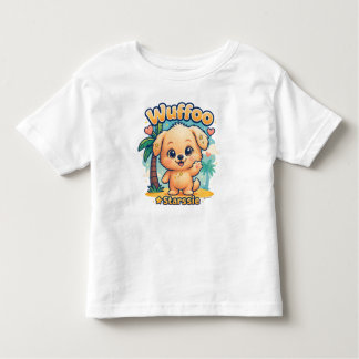 Wuffoo Starssie Kawaii Puppy Tropical Island Toddler T-Shirt