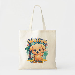 Wuffoo Starssie Kawaii Puppy Tropical Island Tote Bag