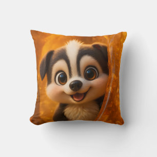 Wuffoo Surffie Cute Kawaii Puppy Amber Cushion