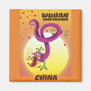 Wuhan Hubei province china dragon Magnet