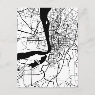 Wuhu China City Map Postcard