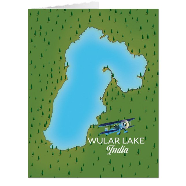 Wular Lake India map (Front)