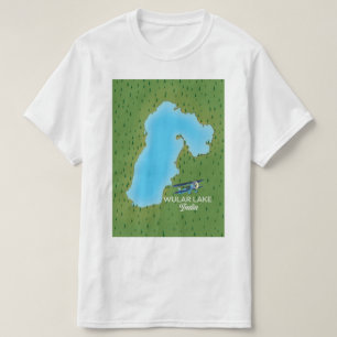 Wular Lake India map T-Shirt