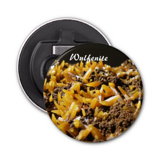Wulfenite Mineral Photo Bottle Opener (Front)