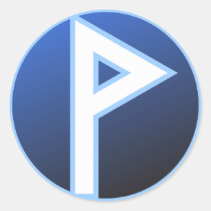 Wunjo Wynn Rune Classic Round Sticker