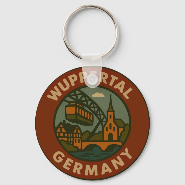 Wuppertal Germany City Art Key Ring (Front)