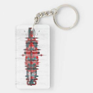 Wuppertal Germany Skyline Key Ring