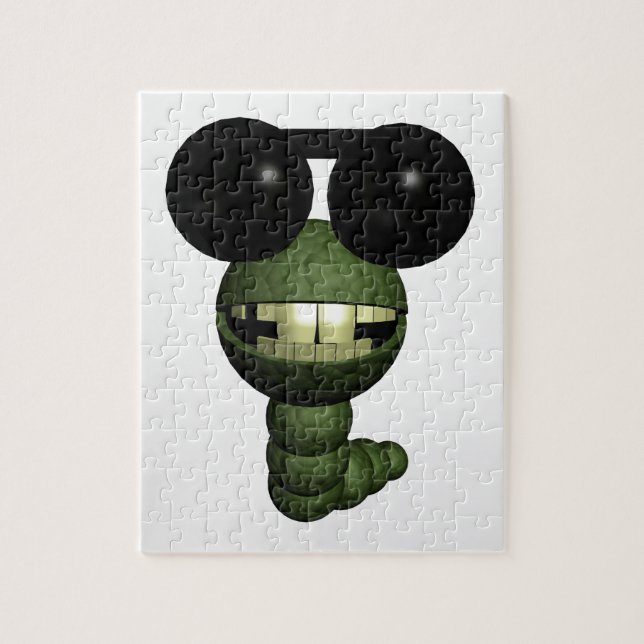 Wurm mit Sonnenbrille Jigsaw Puzzle (Vertical)