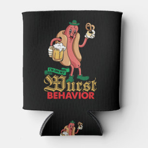 Wurst Behavior Oktoberfest Beer Lover Can Cooler
