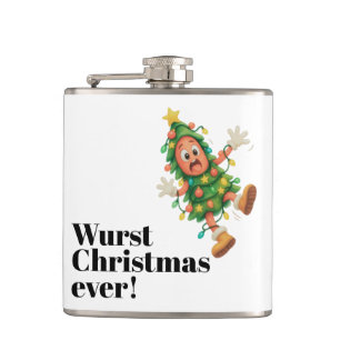 Wurst Christmas ever! Funny  Salami  Hip Flask
