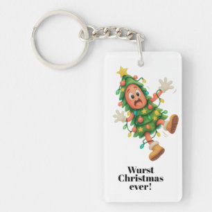 Wurst Christmas ever! Funny  Salami  Key Ring