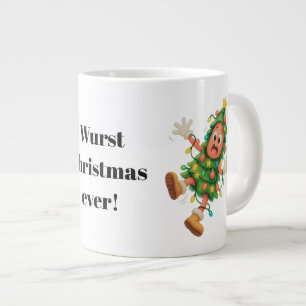 Wurst Christmas ever! Funny  Salami  Large Coffee Mug