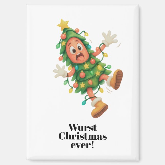 Wurst Christmas ever! Funny  Salami  Magnet (Front)