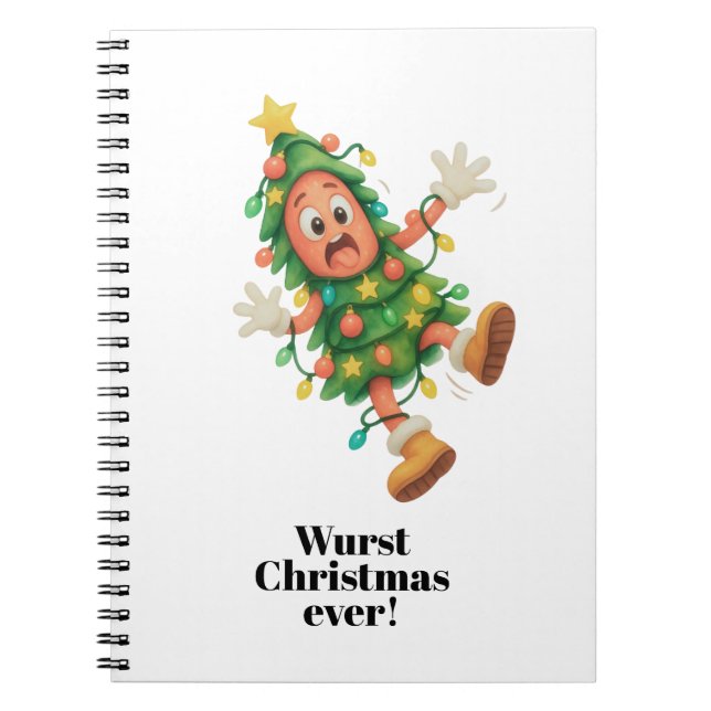 Wurst Christmas ever! Funny  Salami  Notebook (Front)