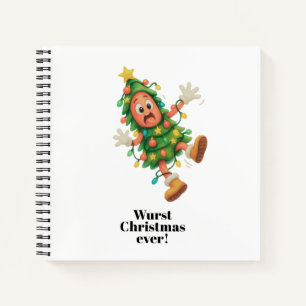 Wurst Christmas ever! Funny Salami Notebook