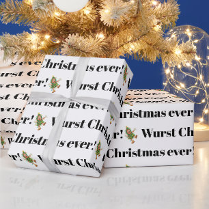 Wurst Christmas ever! Funny  Salami  Wrapping Paper