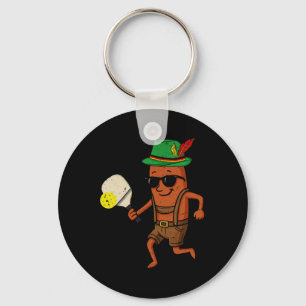 Wurst Sausage Playing Soccer Festival Men Boys Key Ring